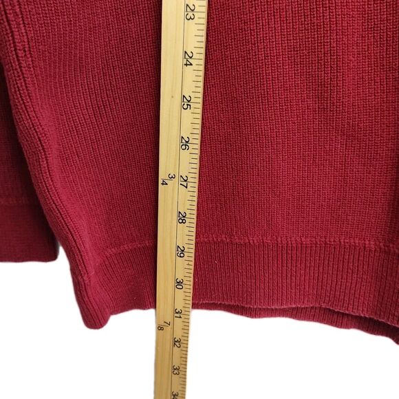 VTG Eddie Bauer men's pullover sweater, Tall XL, dark red, long slvs, crew neck - Picture 6 of 10